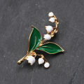 Fashionable Pastoral Lily of The Valley Lily Brooch.