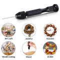 Micro Mini Pin Vise Hand Drill Twist Bit PCB Set Rotary Tool For DIY Craft Carving Resin Polymer Clay Plastic Jewelry Making. 