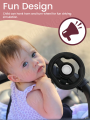 Stroller Steering Wheel with Honk Sound & 360° Rotation, Baby Travel Toy to Calm Fussy Riders.
