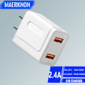 Dual USB Charger 2.4A Quick Charge Phone Charger Power Adapters For iPhone Xiaomi Samsung EU/US Plug Fast Charging Wall Charger. 