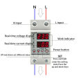 AC 40A 63A 230V Din Rail Adjustable Over Voltage Under Voltage Protective Device Protector Relay Over Current Protection Limit. 
