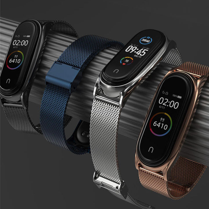 Stainless%20Steel%20Sports%20Strap%20For%20%20Mi%20Band%206%205%204%20Smartwatch%20Bracelet%20Smart%20band%20Rose%20Gold%20For%20MIBand5%20mi5%20MI%20band5%20Metal%20-%20Image%203