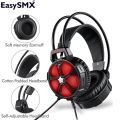 EasySMX COOL 2000 Gaming Headset with Mic LED Casque Bass Headphone for PC PS4 Xbox One Smartphone Laptop(Orange). 