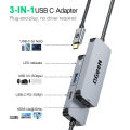 QGeeM USB C to HDMI Adapter 4K, 3 in 1 USB C Hub HDMI USB C Adapter, 100W Fast Charge, Compatible with MacBook Pro/Air/iPad Pro. 