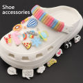 New Luminous Croc Shoe Charms Set for Clog Sandals Decoration DIY Shoe Charm Pins for Croc Men Women Kids Letters Rainbow Food. 