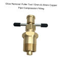 15mm 22mm Olive Remover Puller Removal Tool Solid Brass Copper Tube Fitting For Npt 1/2 Inch Npt 3/4 Inch Pipes. 