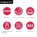 Sokany Healthy Air Fryer (SK-10067) 9.5L Large Size Digital Touch Air Fryer With Viewing Window And 12 Preset Menus, 2400W. 
