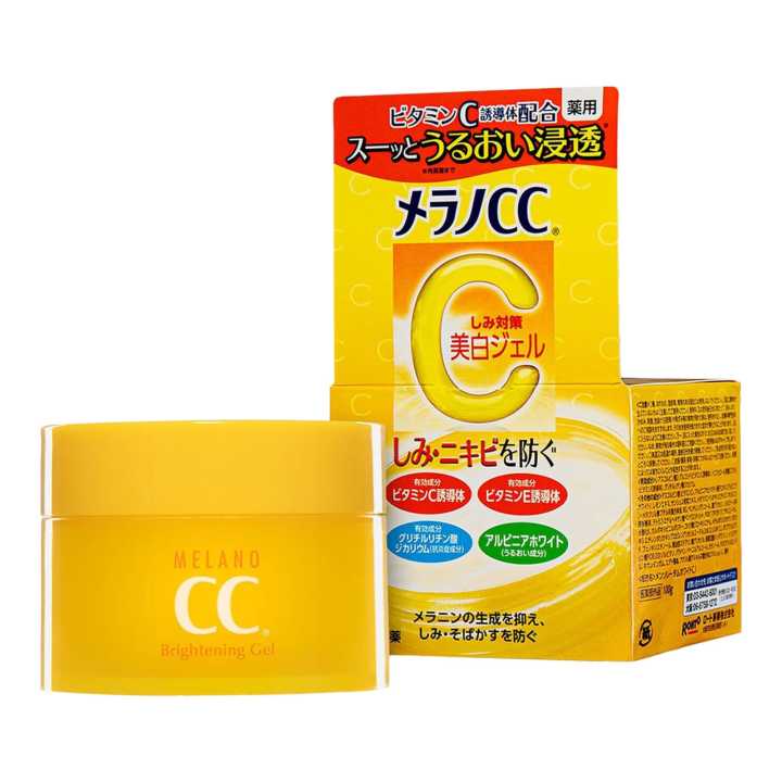 Rohto Mentholatum Melano CC Hydration Gel with Vitamin C 100g - For Dark Spots & Even Skin Tone