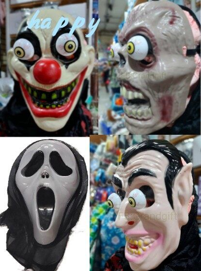 Halloween ghost mask ready to send can collect money on destination