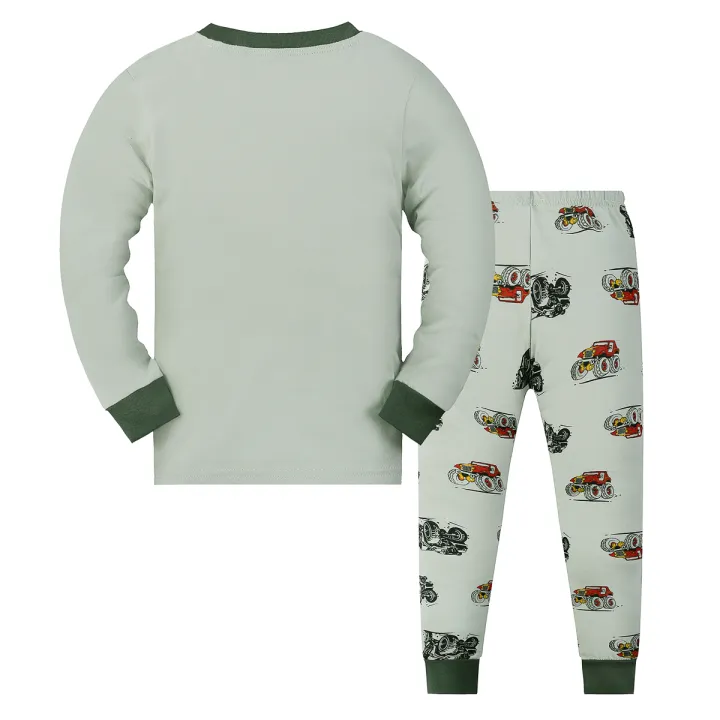 Printed%20off-road%20vehicle%20long-sleeved%20and%20long%20pants%20pajama%20set%20for%20boys,%20suitable%20for%20boys%20aged%202%20to%209%20-%20Image%202