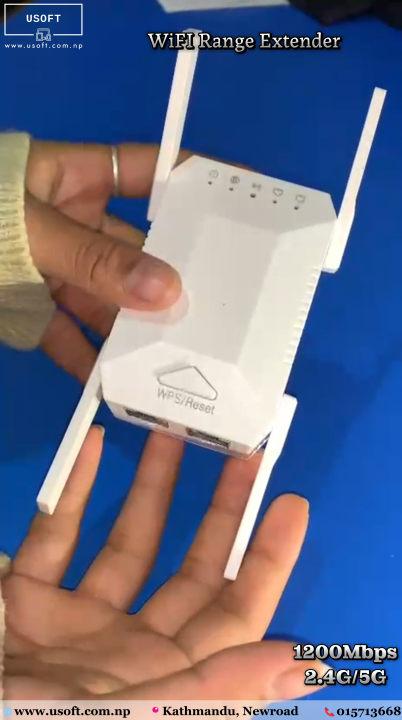 200Mbps Dual Band WiFi Range Extender | 2.4GHz + 5GHz | High Speed ...
