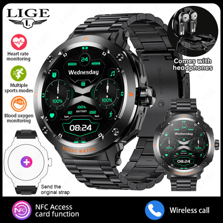 LIGE%20Men%20Earphone%20Smart%20Watch%20Bluetooth%20Call%20Women%20Sport%20Fitness%20Heart%20Rate%20Monitoring%20Music%20NFC%202%20In%201%20TWS%20Headset%20Smartwatch%20-%20Image%207