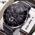 Lige BW0382 new 2023 version, NFC, Bluetooth call, HD large screen, health monitoring, answer call, dail call smartwatche for men.