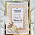 Premiun ♥️ Customised Nikkah Frame 😍 with nikkah nama certificate,Luxuary Primium wedding frame with HD quality/nikkah nama certificate finger print/wedding gifts for bride/best gift/gift for couples/gift for girl/gift for men. 
