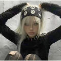 Metal hole headband, punk hip-hop style, fashionable headwear for girls, rock y2k elastic headband.