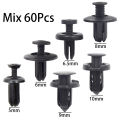 30/60Pcs 5mm 6mm 7mm 8mm 9mm 10mm Hole Car Bumper Rivet Fastener Auto Fender Trim Panel Clips For Honda Nissan Toyota Hyundai. 