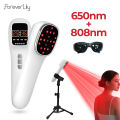 650nm+808nm Handheld Face Body Red Light Infrared Beauty Device Skin Rejuvenation Muscle Joint Body Fatigue Relief Health Care. 