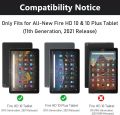 Keyboard Case for  Fire HD 10 and Fire HD 10 Plus Tablet (2021 Release 11th Generation) Slim Smart Cover with Detachable Bluetooth Keyboard for Fire HD 10 & HD 10 Plus. 