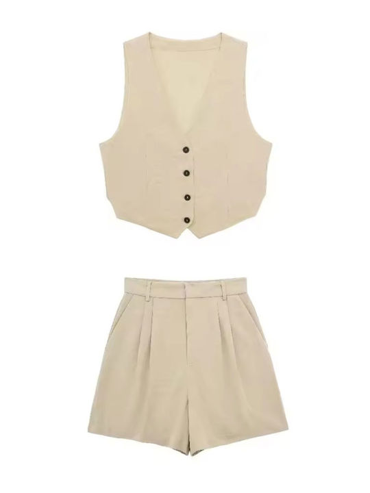 HH%20Women%20Solid%20Casual%202%20Piece%20Set%20V%20Neck%20Single%20Breasted%20Vest%20Top%20High%20Waist%20Slim%20Shorts%20Female%20Casual%20Office%20Lady%20Daily%20Wear%20-%20Image%204