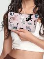 Deanfun Colorful Pretty Cosmetic Bag 3D Printed Waterproof Makeup Bag For Women with cat. 