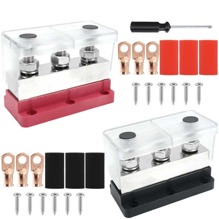 Yachts High Current 600A Bus Bar Plated Copper Distribution Block 4 Studs