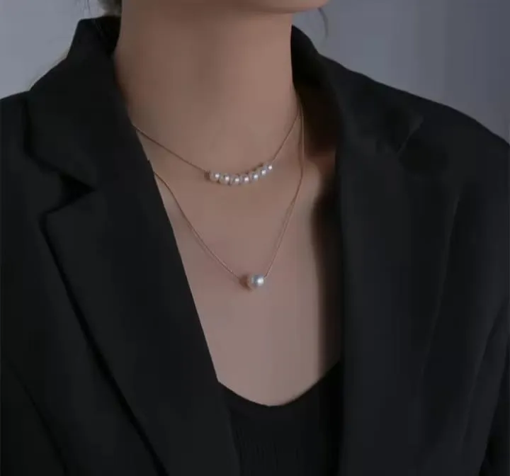 Pearl%20Double%20Layer%20Clavicle%20Chain%20Necklace%20-%20Image%204