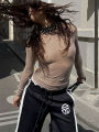 New T-shirt Summer Women Streetwear Fashion Casual Slim Short Sleeve O-Neck Hole Tees Elegant Female Versatile Clothing Tees Top. 