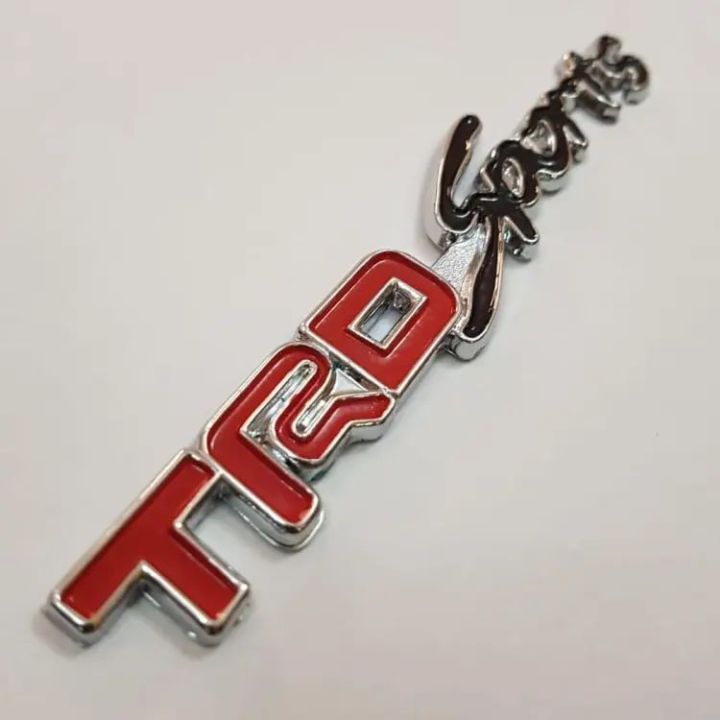 TRD Sports Chrome Monogram - Toyota - Red & Black