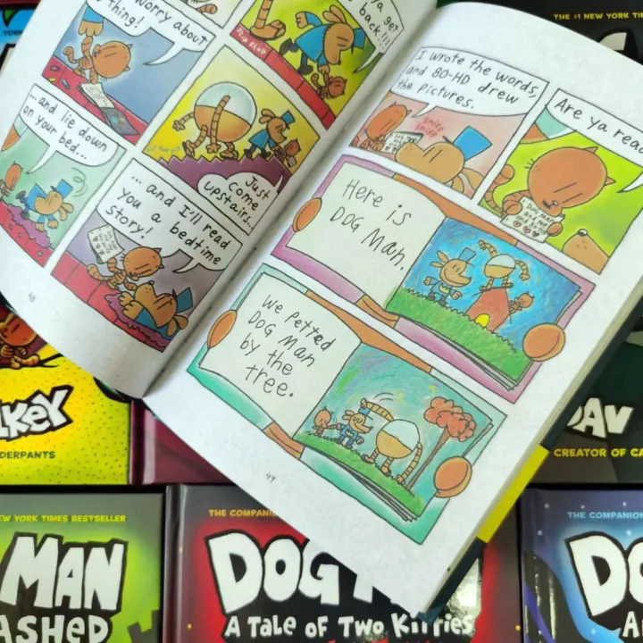 English%20cartoon%20children's%20book%20Dog%20Man%20series%20Detective%20Dog%20(optional%20book)%20hardcover%20adventure%20funny%20investigation%20long%20time%20reading%20unboring%20-%20Image%204