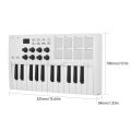 M-VAVE MIDI 25-Key Controller Keyboard Piano Portable USB Keyboard & 8 RGB Backlit Pads 8 Knobs Music Keyboard Instruments. 
