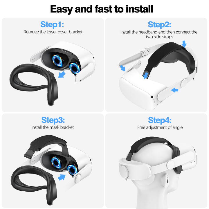 HUADAI%20design%20Comfort%20Head%20Strap%20AccessoriesCompatible%20with%20Oculus/Meta%20Quest%202/3/%203S,%20Elite%20Strap%20Replacement%20%20VR%20Accessories%20-%20Image%205