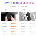JMCQ USB TPMS Car Tire Pressure Alarm Monitor System For vehicle Android player Temperature Warning with four sensors. 