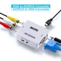 VGA To AV Converter RCA AV To VGA Converter AV Adapter with 3.5mm Audio Cable for TV Box PC Computer 1080P CVBS To VGA Converter.