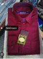 Dress shirt Maroon colour by Jamaldin. 