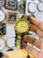 Fitron Yellow Casual Watch for Man & Boys. 