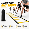 Agility Training Ladder Speed Footwork Exercise Ladder Portable Soccer Basketball Fitness Drill Equipment Carry Bag for Athletes.