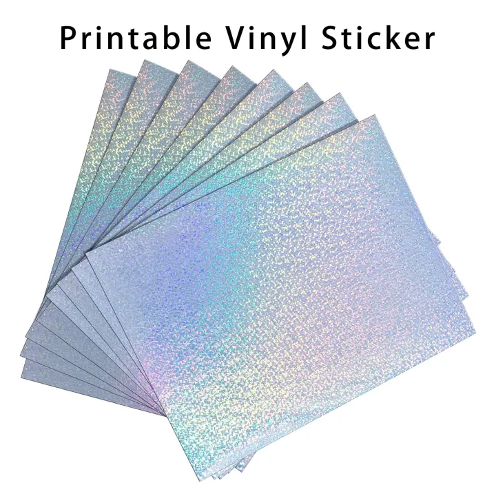 Holographic%20Printable%20Sticker%20Paper%20for%20Inkjet%2010%20Pcs%20%20Vinyl%20Sticker%20Printable%20Paper,%20Waterproof%20Glossy%20Sticker%20Dries%20Quickly%20A4%20-%20Image%202