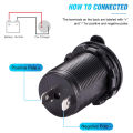 12V/24V Car Cigarette Lighter Socket Waterproof Marine ATV RV Cigarette Lighter Plug Socket Power Supply Socket Outlet Adapter. 