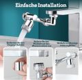 Tap Extension, 1080 Degree Rotating Tap Extension Tap with Installation Kit, Tap Extension Attachment with Two Spray Modes for Kitchen and Bathroom. 