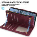 Wallet Multi-card Zipper Kickstand Photo Frame Magnetic Flip Leather Case For Pixel 8a 8 Pro 7a 7 6a 6 Protective Cover.