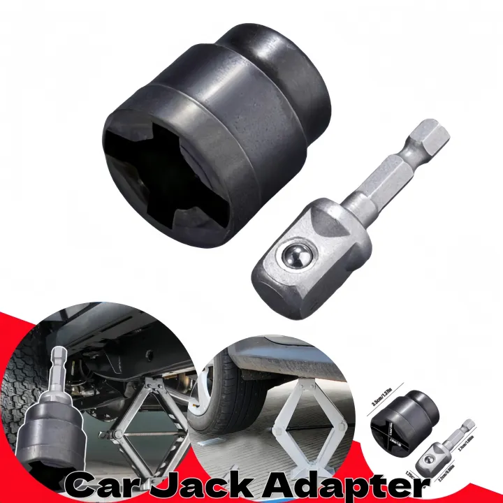 Heavy Duty Scissor Jack Drill Adapter Impact Wrench Socket Quick Change ...