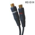 Line Cooper Wire 2 RCA Female To 1 RCA Male Splitter Cable Audio Splitter Distributor Converter Speaker Gold Cable Cord. 
