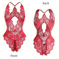 Women Sexy Lace Lingerie Hollow Bra Set Deep V Open Bra Porn Underwear Set Hot Sexy Transparent Bodysuit Dress. 