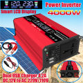 4000W Sine Wave Inverter 12V to AC 220V/110V Voltage Transformer Power Socket Converter for Car Home Outdoor. 