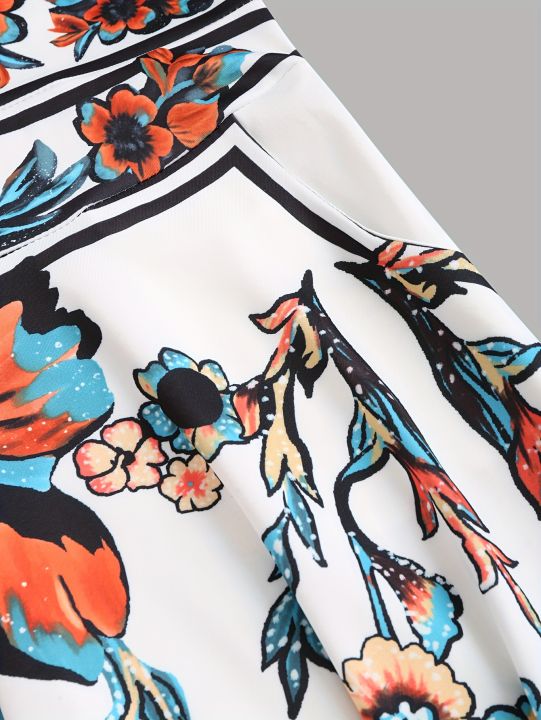 Summer%20Holiday%20Flower%20Leaf%20Printing%20Plus%20Size%20Dress%20Trumpet%20A-Shaped%20Sling%20Mini%20Dress%20-%20Image%203