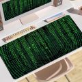 Matrix Binary Code  Floor Mat 80x30cm XL Lockedge Office Computer Desk Mat Table Keyboard Big Mouse Pad Laptop Cushion Non-slip. 