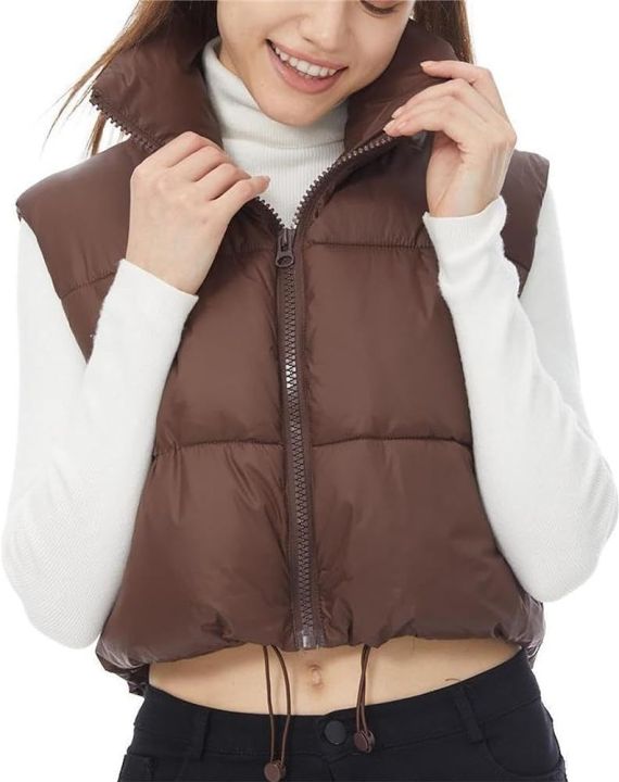 Half Crop Puffer Down Jacket For Women