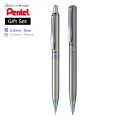 Pentel ball pen B810 + A810 Pentel 0.5mm silver handle with box. 