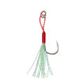 20/100pcs Slow Jigging Fishing Cast Jigs Assist Hook Barbed Single Jig Hooks Thread Feather Pesca High Carbon Steel Fishing Lure.