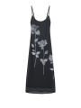 2026 Spring Summer New Women's Design Sense Stretch Mesh Rose Print Bodycon Cami Dress Korean-style Bodycon Maxi Dresses. 